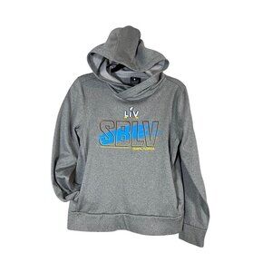 Nike Sweatshirt S Gray Hoodie Athletic Super Bowl Tampa Bay Preppy Retro Sporty